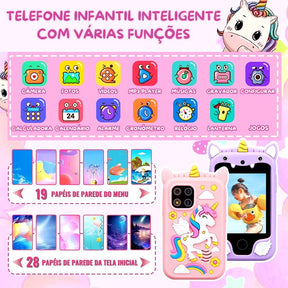 Celular Infantil Interativo Com Câmera e Jogos - Kids Phone