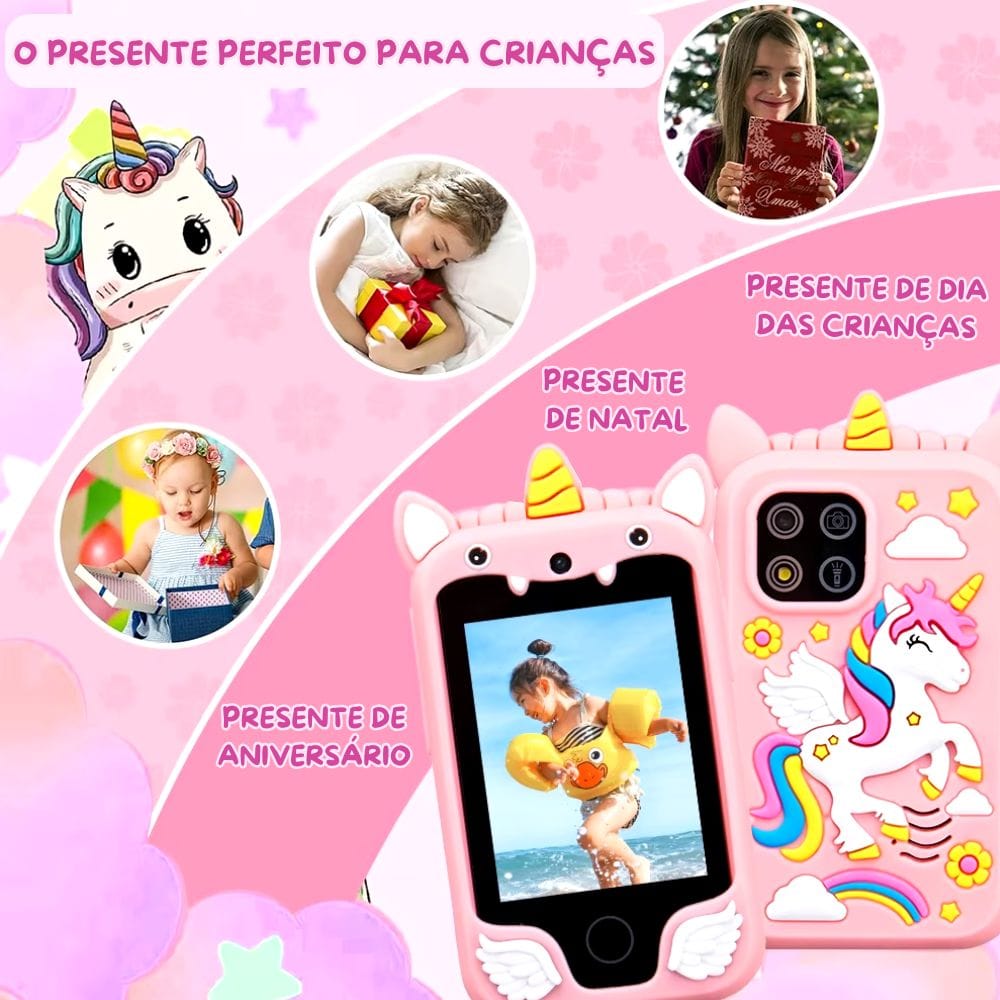 Celular Infantil Interativo Com Câmera e Jogos - Kids Phone