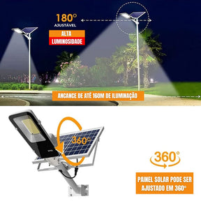 Luminária Solar Externa 350LED Alta Luminosidade Com Controle Remoto