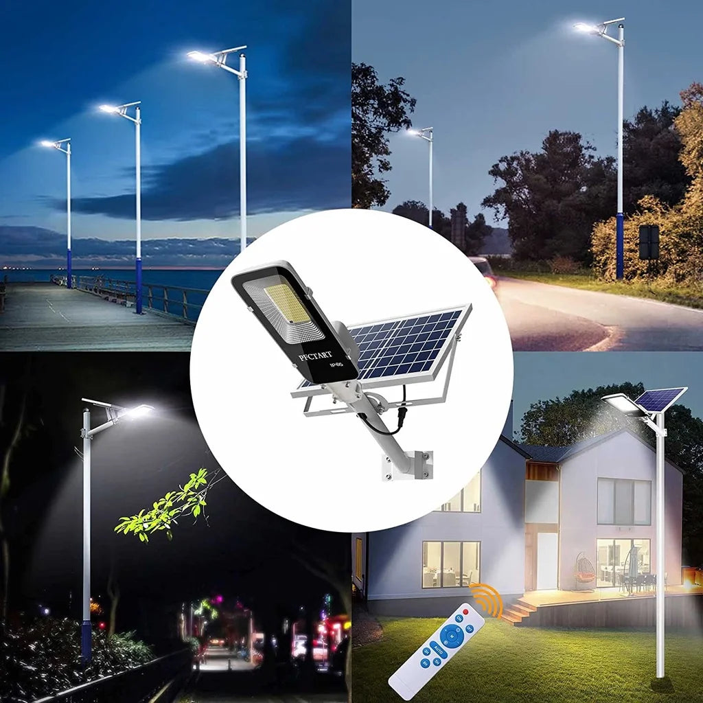 Luminária Solar Externa 350LED Alta Luminosidade Com Controle Remoto